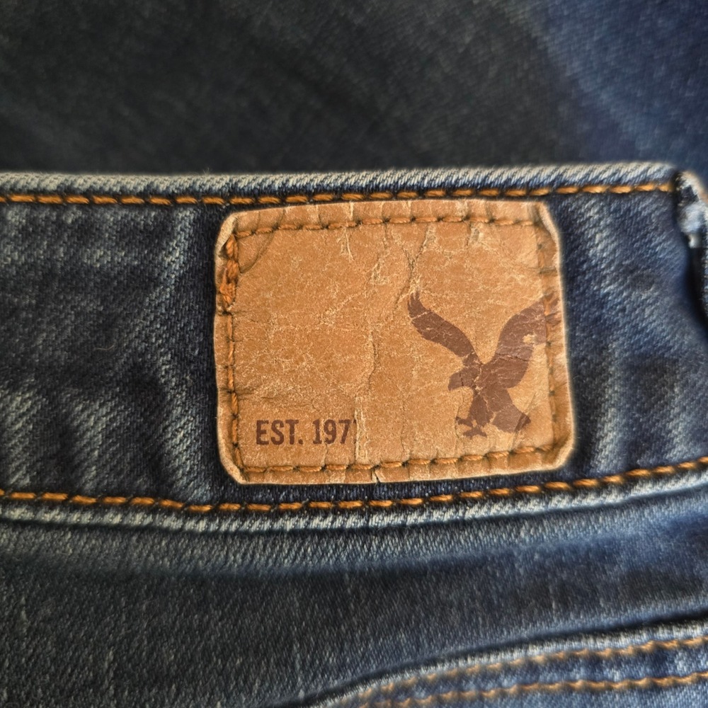 American Eagle Womens Jeans 12 Jegging 9" Dark Wash Skinny - Picture 5 of 5